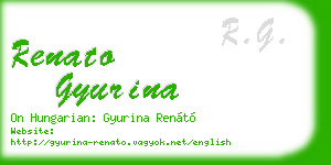 renato gyurina business card