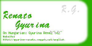 renato gyurina business card